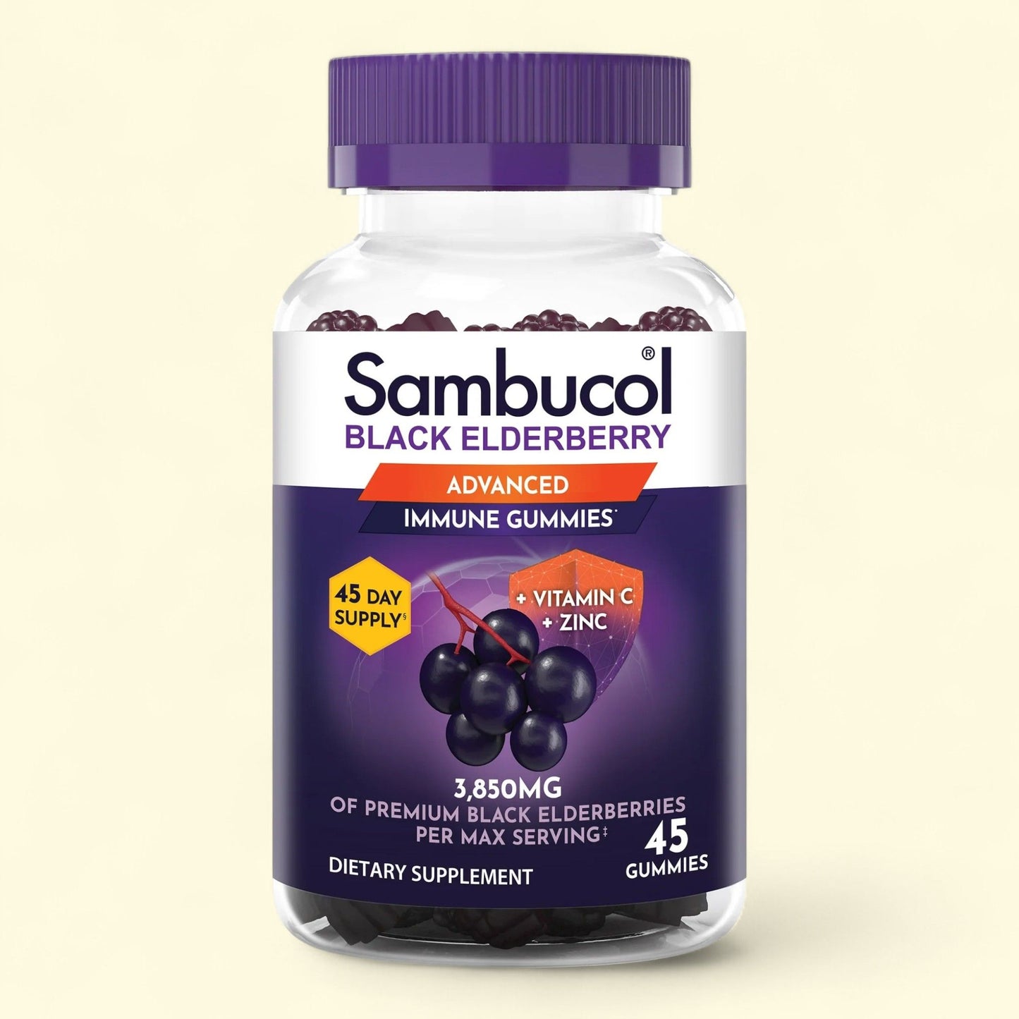 Sambucol Elderberry Gummies, 45 Count