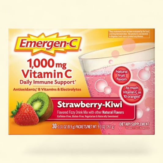 Emergen-C Vitamin C Supplement, Strawberry Kiwi, 30 Ct