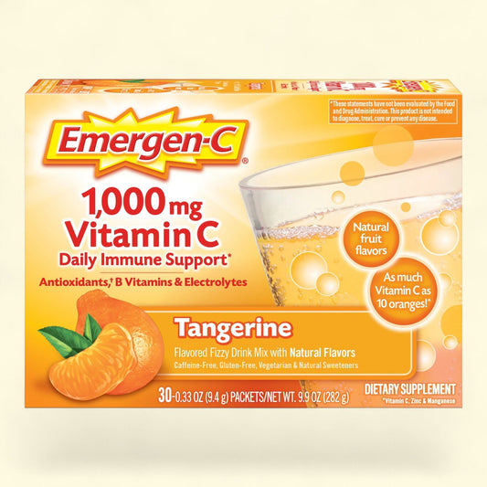 Emergen-C Vitamin C Supplement, Tangerine, 30 Ct