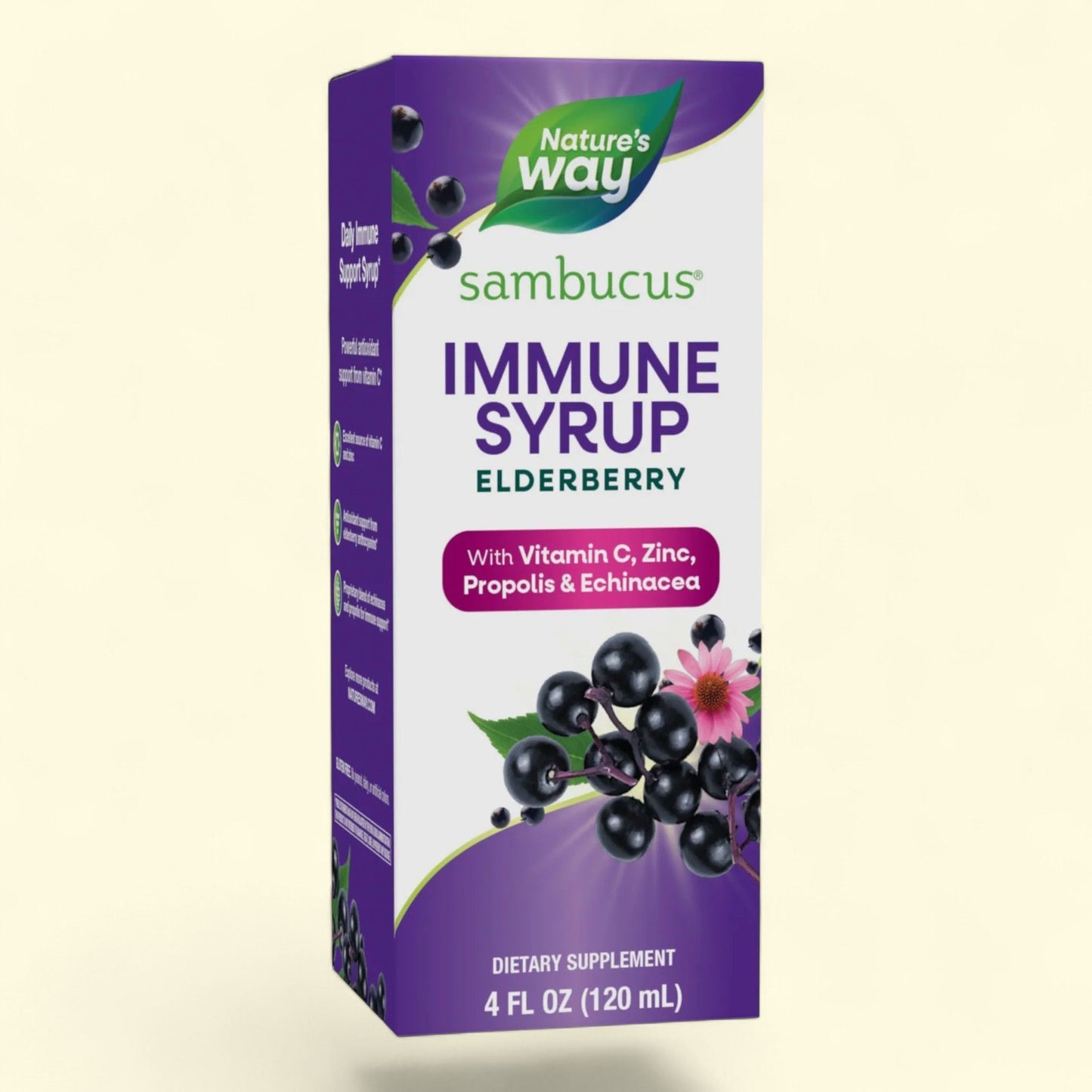 Nature's Way Sambucus Elderberry Immune Syrup, 4 fl oz