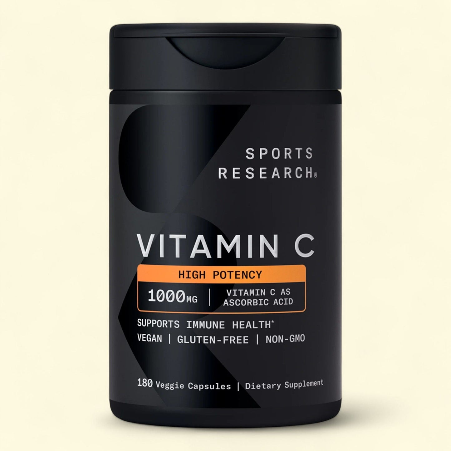 Sports Research Vitamin C Supplement, 1000mg, 180 Count