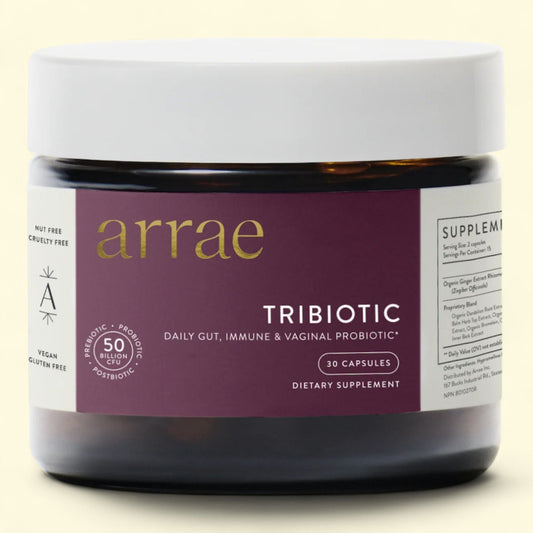 Arrae Tribiotic - Women's Prebiotic, Probiotic & Postbiotic - 30 Capsules