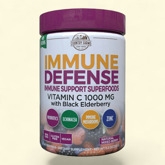 Country Farms Immune Defense Drink Mix, Mixed Berry Flavor, 11.3 oz.