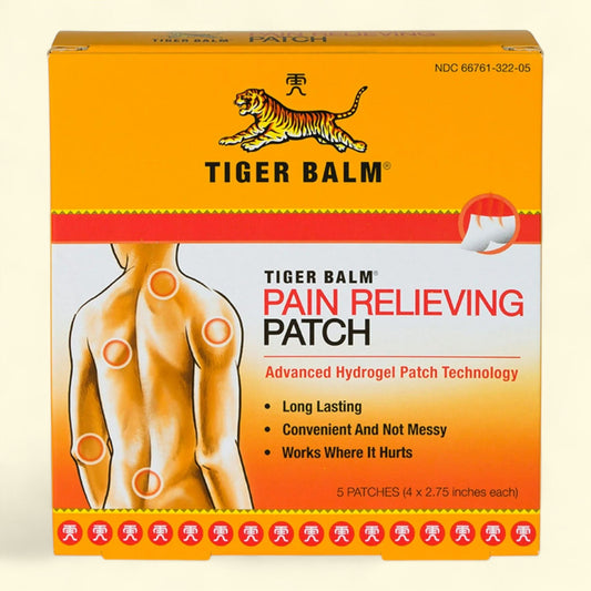 Tiger Balm Pain Relieving Patch, 5 Count
