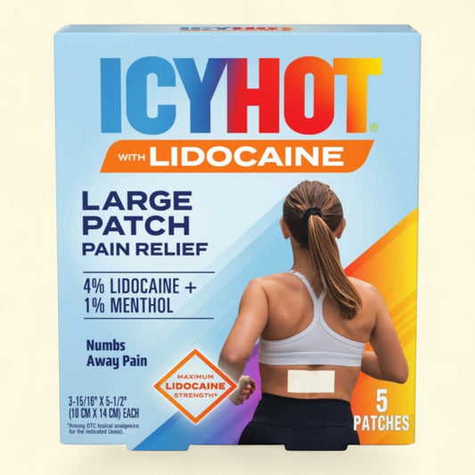 Icy Hot Max Strength Lidocaine Pain Relief Patch, 5 Count
