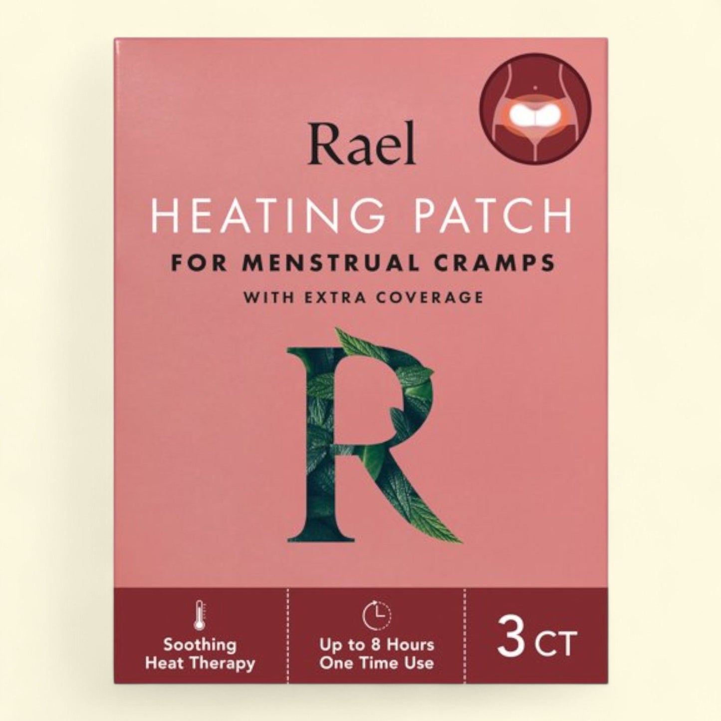 Rael Heating Patch, Menstrual Cramps, 3 Count