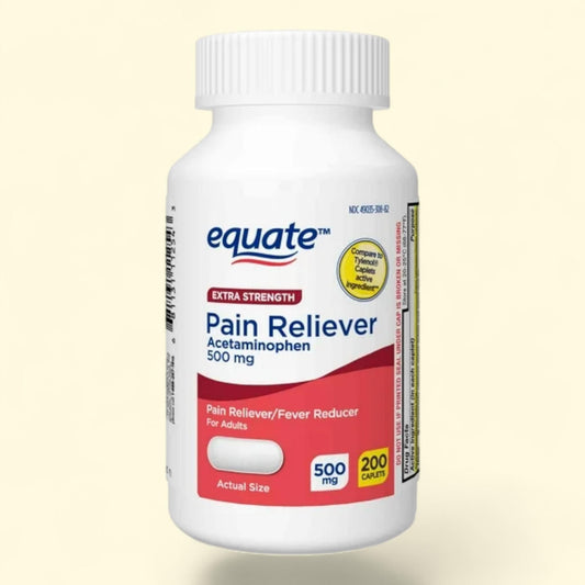 Equate Pain Reliever Acetaminophen Caplets, 500mg, 200 Count