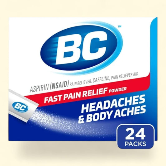 BC Powder Original Strength Pain Reliever, Aspirin Dissolve Packs, 24 Count