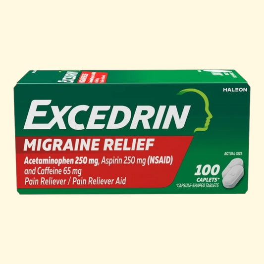 Excedrin Migraine Relief Caplets, 100 Count