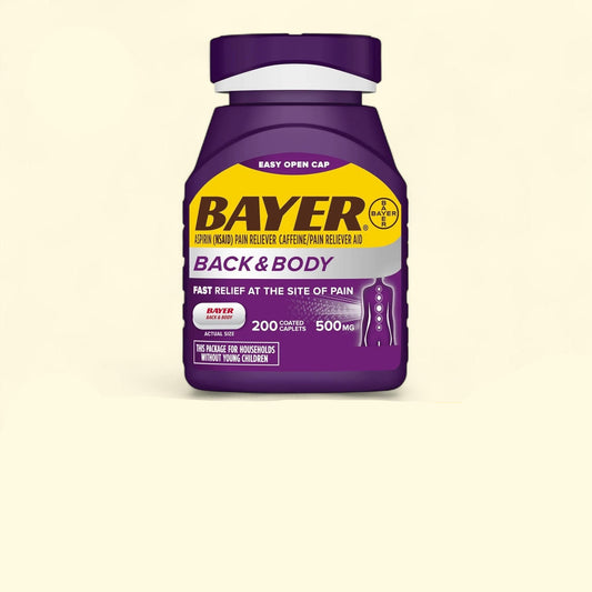 Bayer Back and Body Extra Strength Aspirin, 500 mg, 200 Coated Caplets