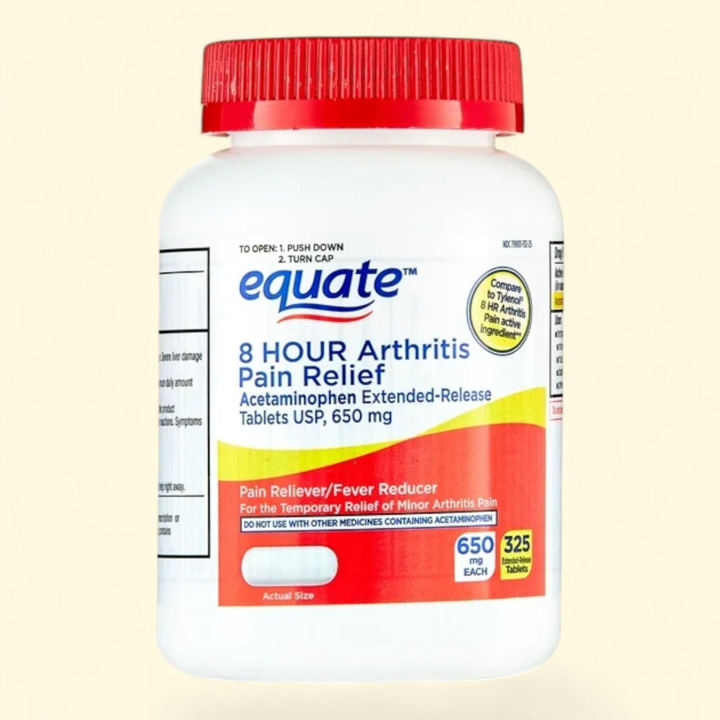 Equate Acetaminophen Extended Release Tablets 650mg, 325 Count