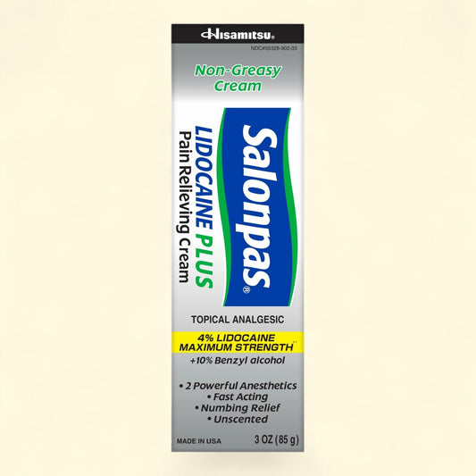 Salonpas Lidocaine Pain Relief Cream, 3oz
