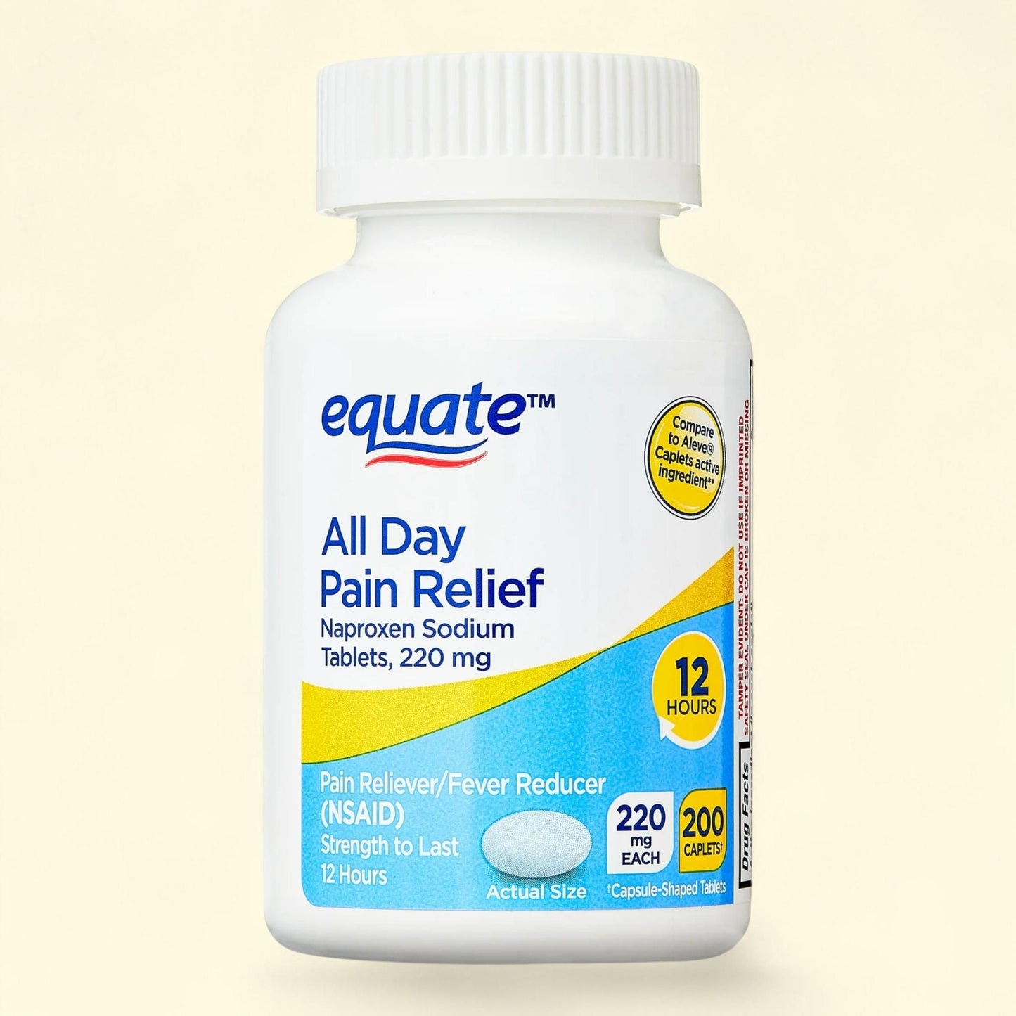 Equate Naproxen Sodium Caplets, 220 mg, 200 Count