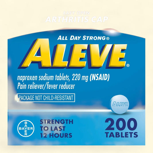 Aleve Pain Relief Tablets, Naproxen Sodium, 200 Count