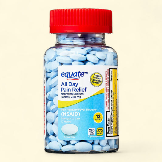 Equate All Day Pain Relief Naproxen Sodium Caplets, 220 mg, 270 Count