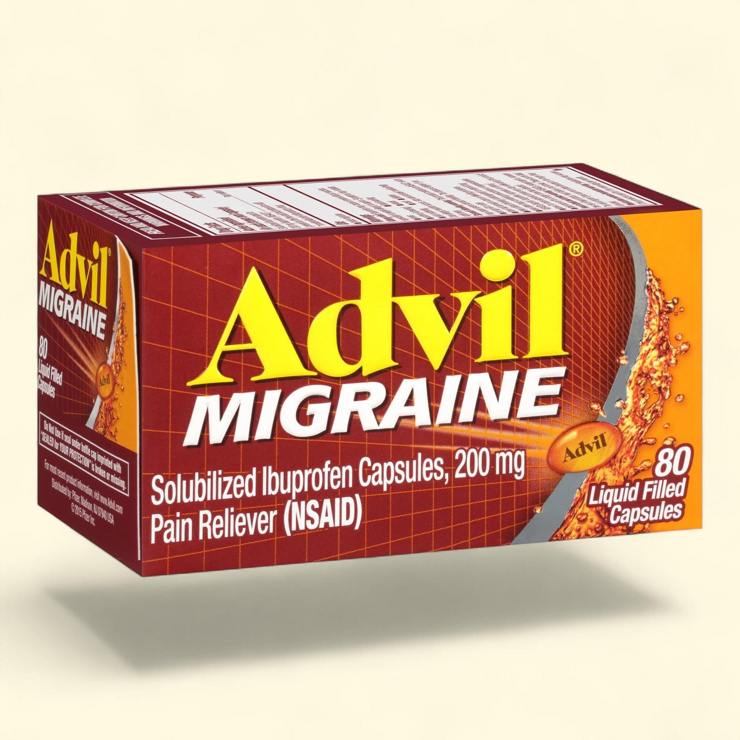 Advil Migraine Pain Relievers, Liquid Filled Capsules, Size
