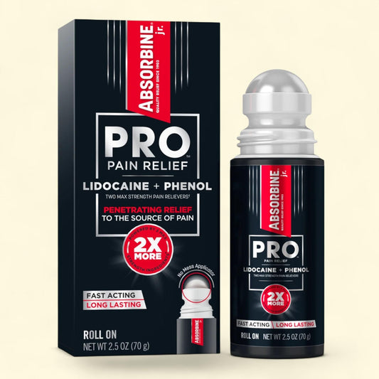 Absorbine Jr. PRO Max Strength Lidocaine Pain Relief Roll-On, 2.5 oz