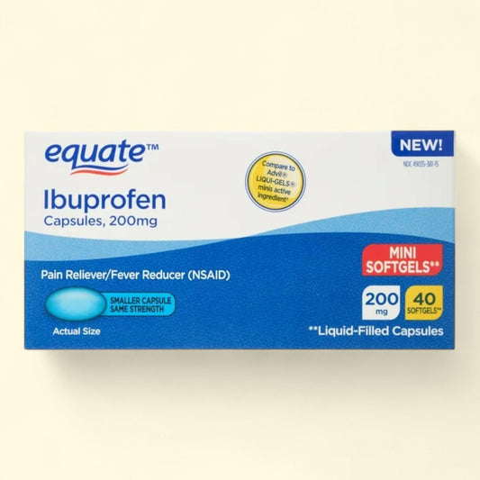 Equate Ibuprofen, 200 mg, 40 Count