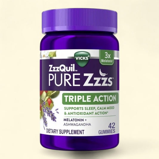 Vicks ZzzQuil Pure Zzzs Sleep Aid Gummies, 42 Count