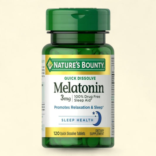 Nature's Bounty Melatonin Sleep Aid Tablets, 3 Mg, 120 Tablets