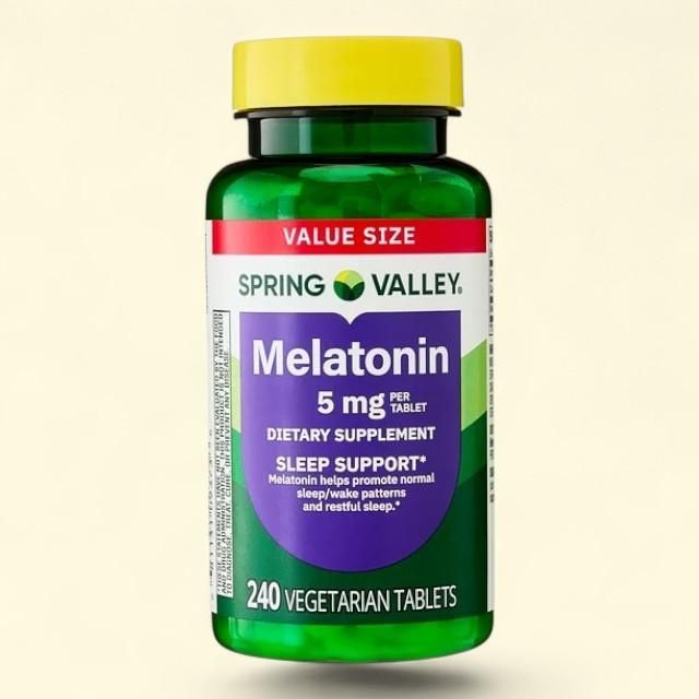 Spring Valley Melatonin Tablets, 5 mg, 240 Count — authentic US product shipped worldwide by Treatspree