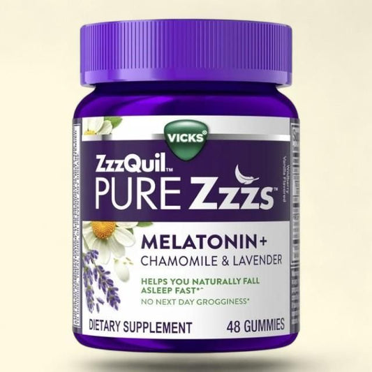 Vicks ZzzQuil Pure Zzzs Sleep Aid, Melatonin Gummies, 48 Count