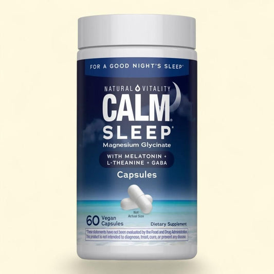 Nature's Vitality CALM Sleep Magnesium Glycinate, 60 Vegan Capsules