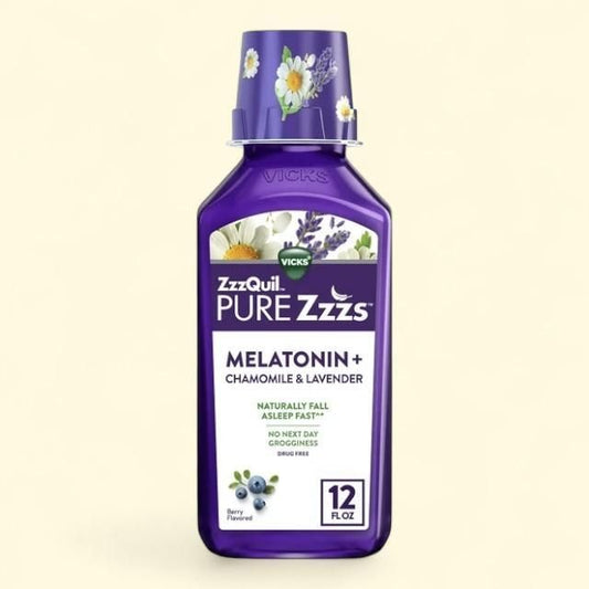 Vicks ZzzQuil Pure Zzzs Sleep Aid Melatonin Liquid, 12 Fl Oz