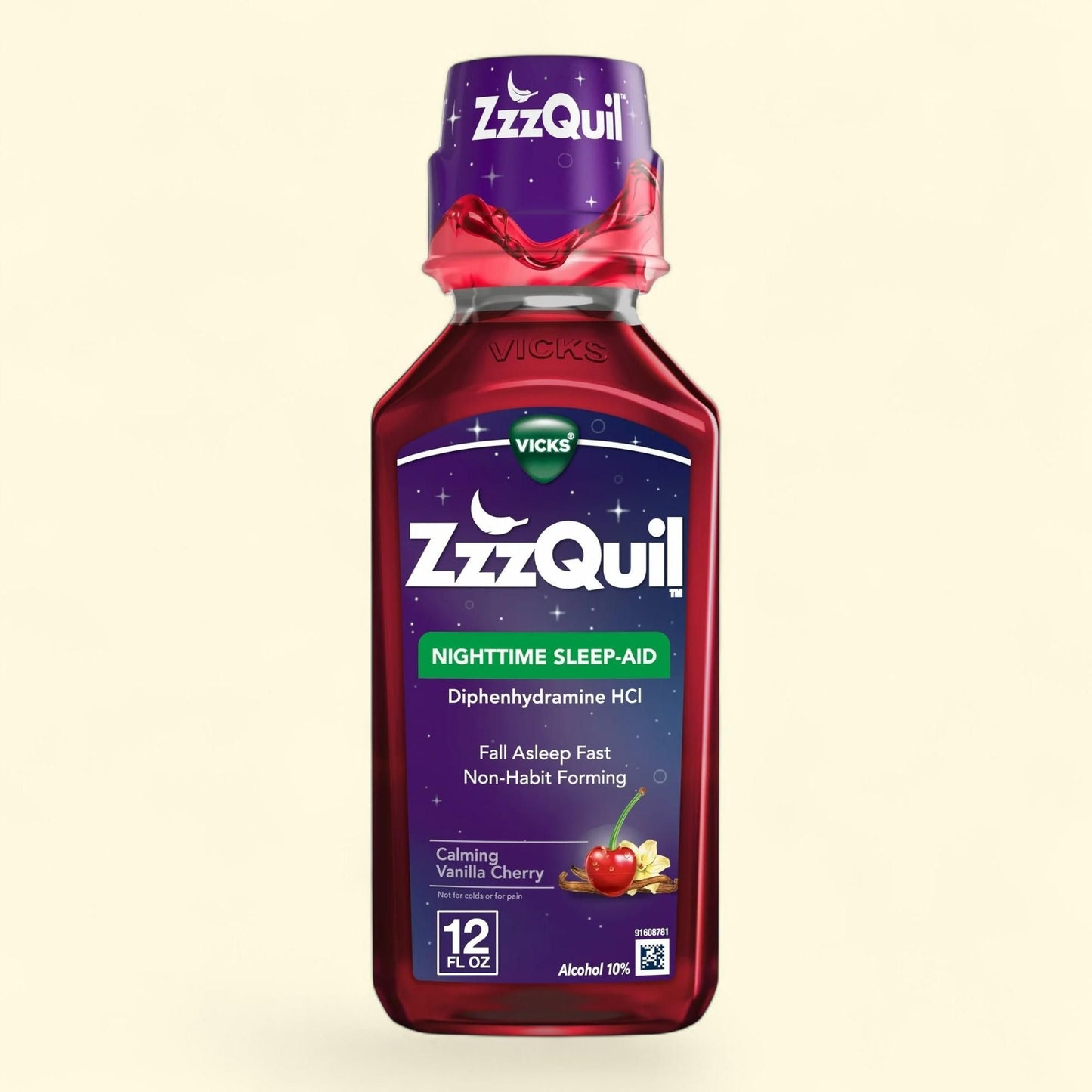 Vicks ZzzQuil Nighttime Sleep Aid Liquid, 12 fl oz