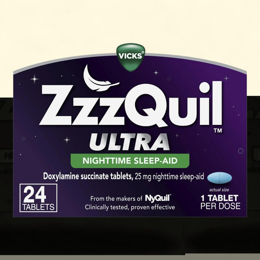 Vicks ZzzQuil Nighttime Sleep Aid Ultra Tablets, 24 Count