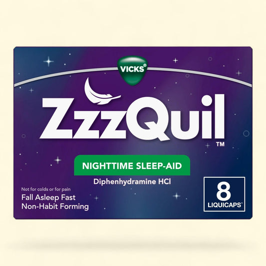 Vicks ZzzQuil Nighttime Sleep Aid Tablets, 8 Count