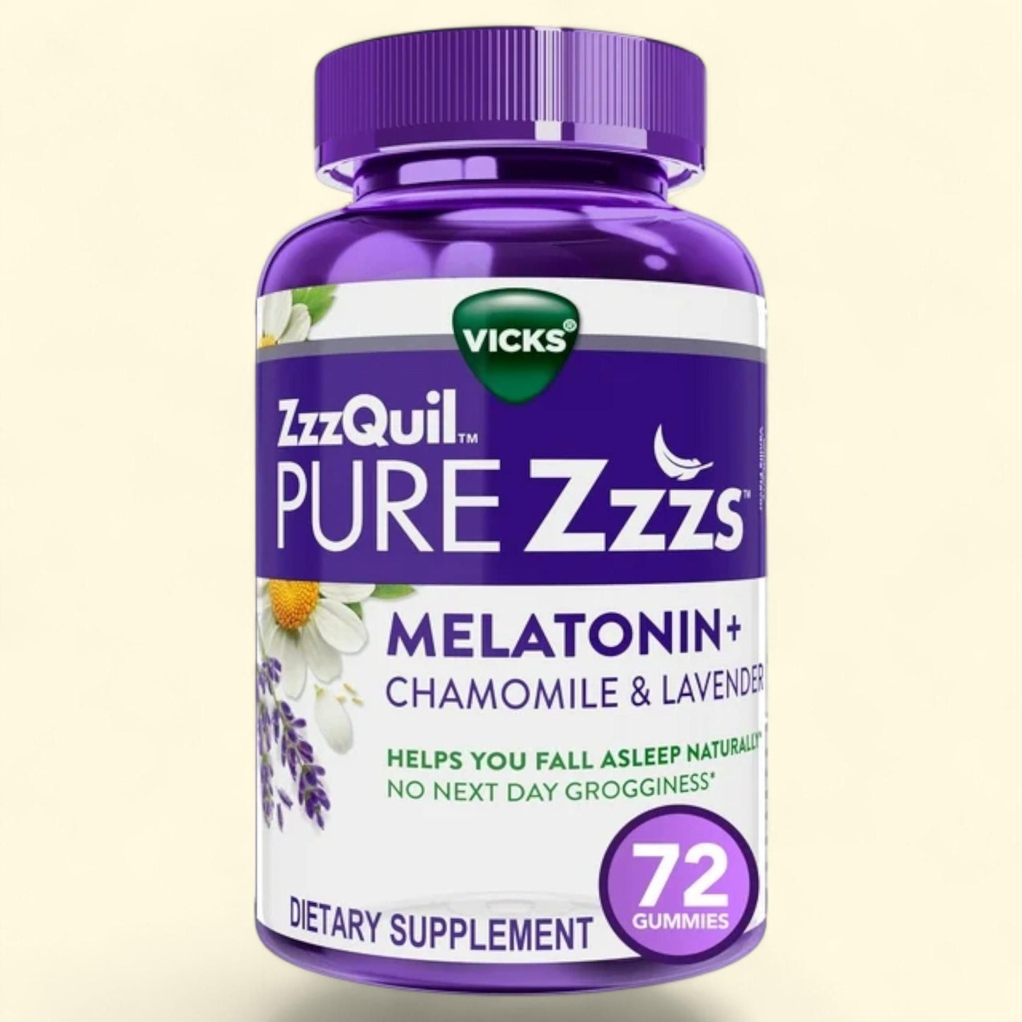 Vicks ZzzQuil Pure Zzzs Sleep Aid Melatonin Gummies, 72 Count