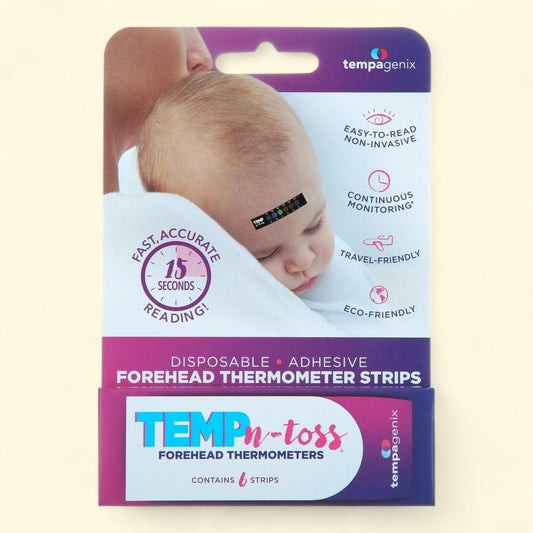 Temp-N-Toss Disposable Forehead Thermometer Strips, Set of 6 Strips
