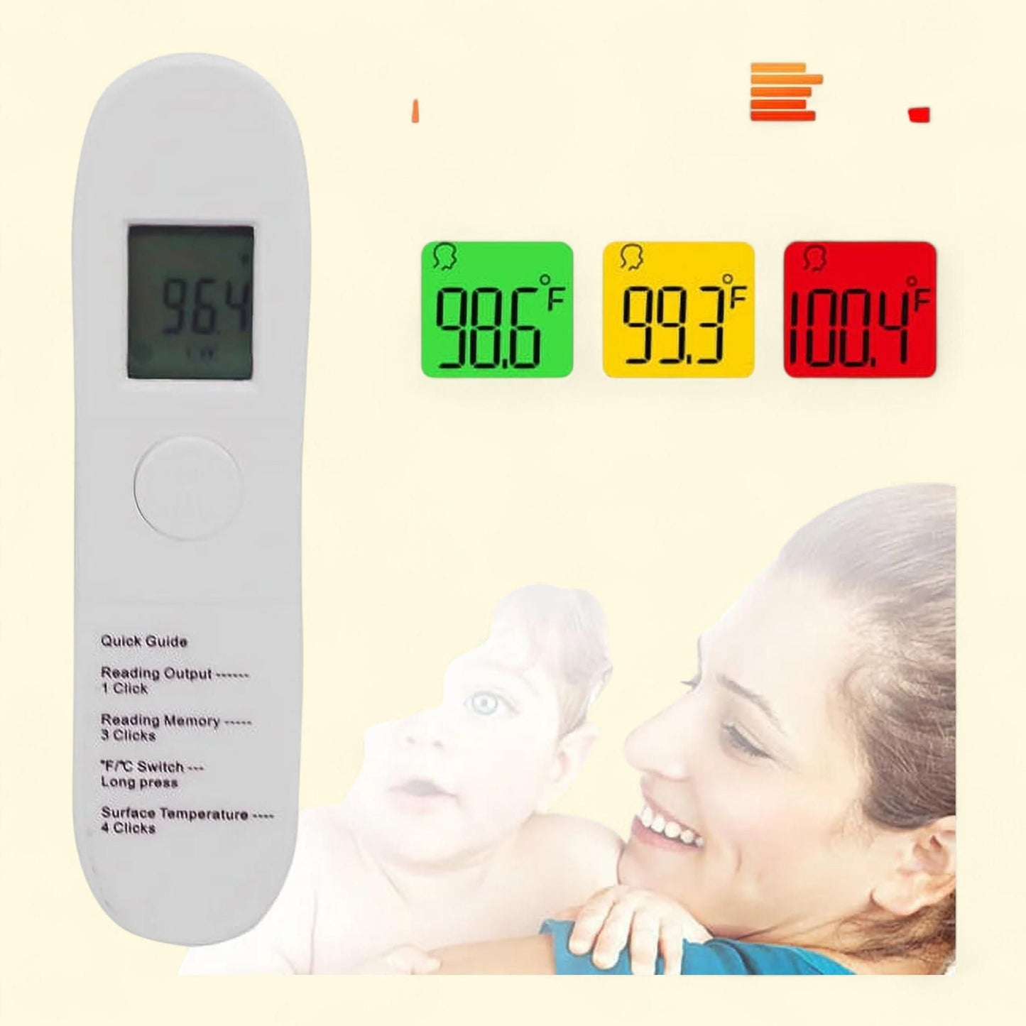 No-Touch Forehead Thermometer, LCD Digital Infrared Thermometer, Ad... — authentic US product shipped worldwide by Treatspree