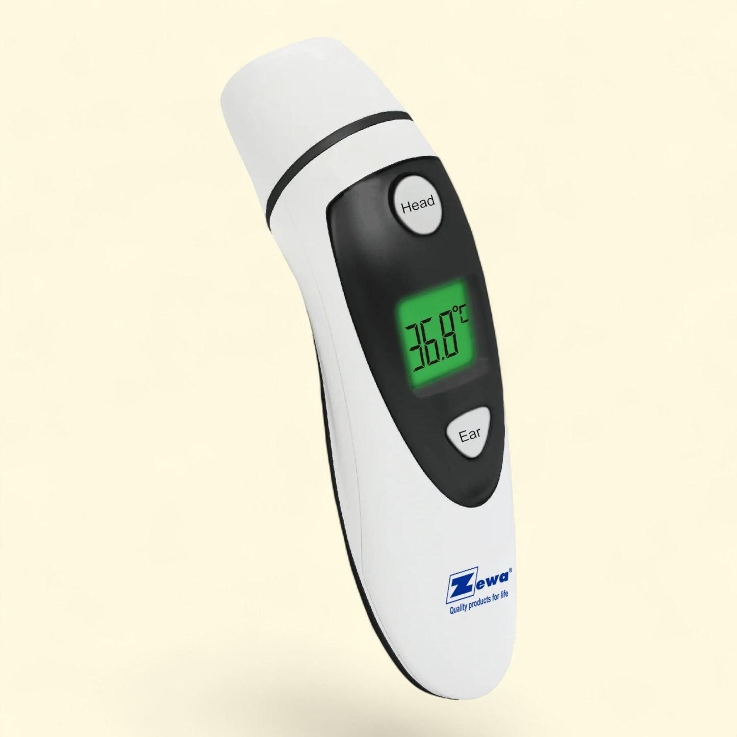 Zewa Infrared Thermometer, Professional Accuracy, Forehead & Ear Non-Touch Measurement, Bluetooth 4.0, Android & iOS Compatible, Fever Alarm, Free MyHealthConnected App
