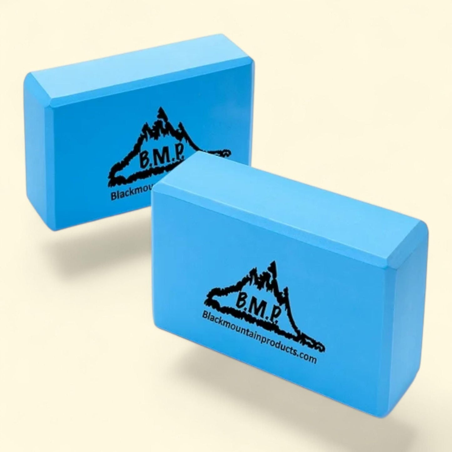Black Mountain Products Yoga Blocks, 3" x 6" x 9", Blue
