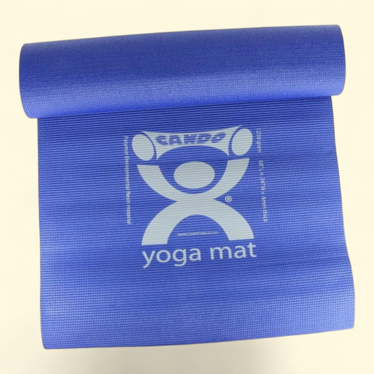 CanDo Exercise Yoga Mat, 68" x 24" x 0.25", Blue