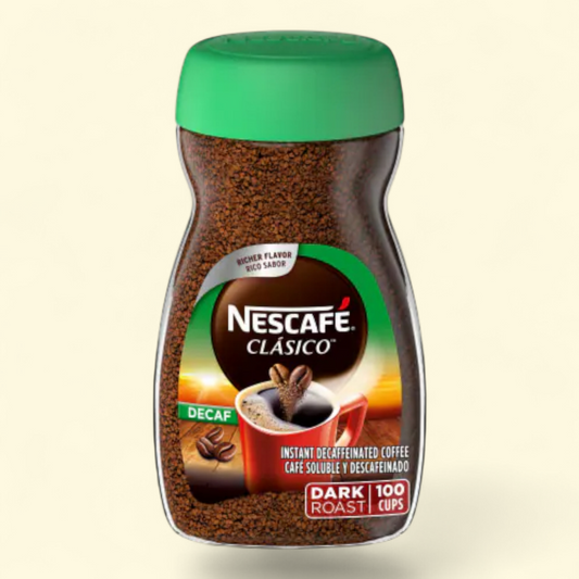 NESCAFÉ CLÁSICO Decaf Instant Coffee, Dark Roast, 7 oz
