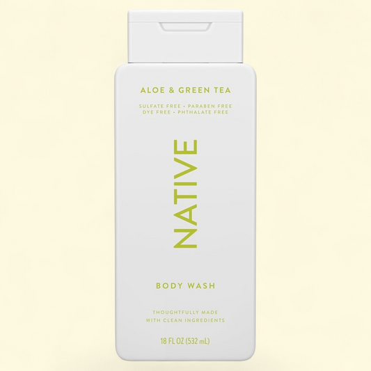 Native Body Wash, Aloe & Green Tea, 18 oz