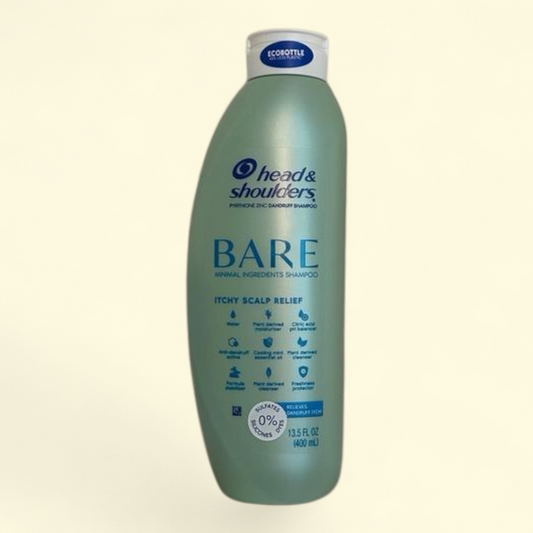 Head and Shoulders BARE Itchy Scalp Relief Dandruff Shampoo, 13.5 fl oz