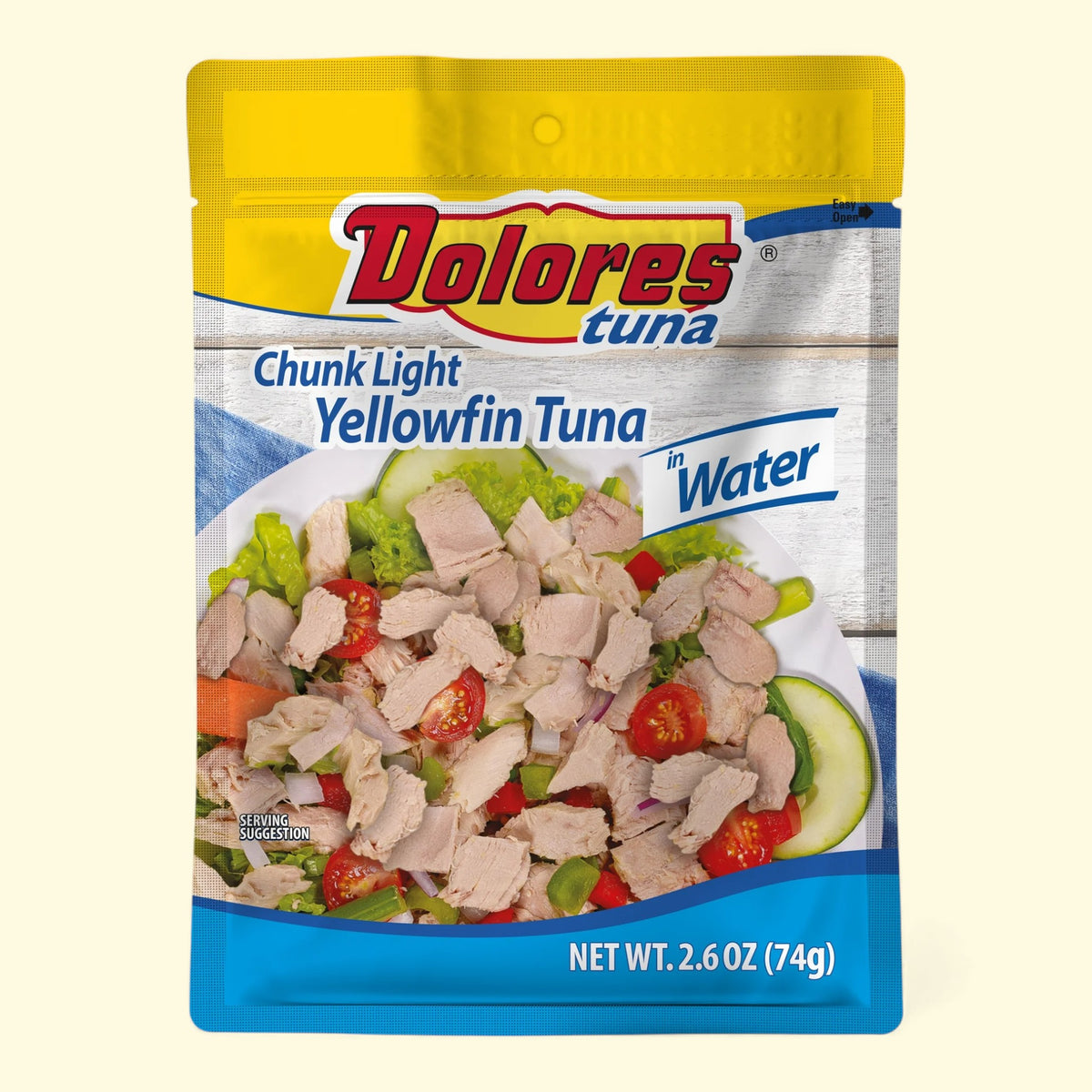 Dolores Chunk Light Yellowfin Tuna, 2.6 oz — authentic US product shipped worldwide by Treatspree