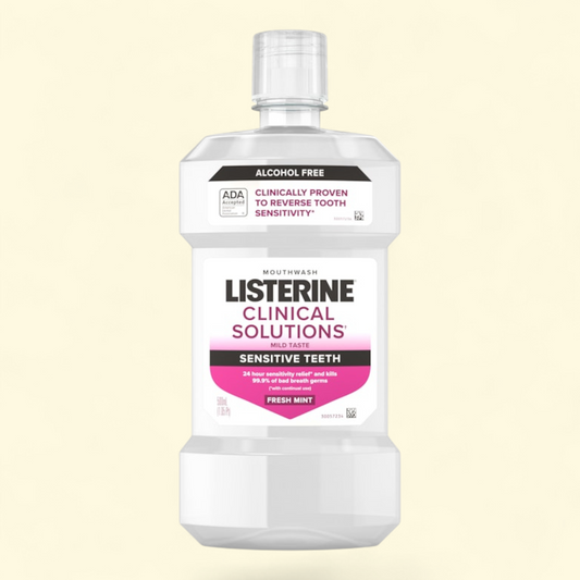 Listerine Clinical Solutions Sensitive Teeth Mouthwash, Mint, 500 mL