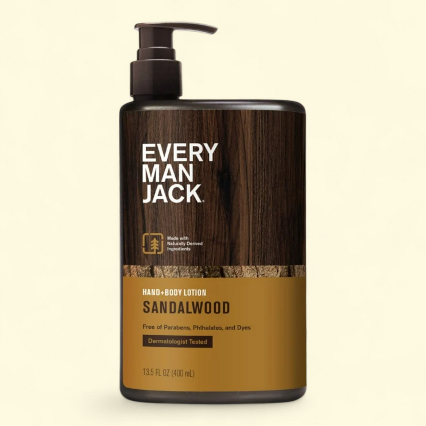 Every Man Jack Men's Sandalwood Hand & Body Lotion, 13.5oz