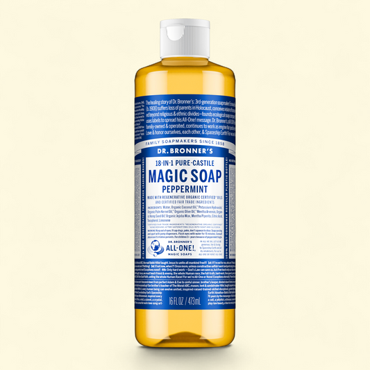 Dr. Bronner's Pure-Castile Liquid Soap, Peppermint, 16 oz