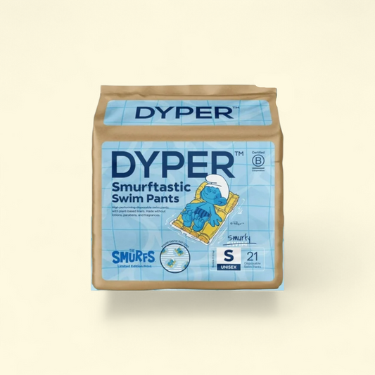 DYPER Swim Pants, Smurftastic, Size S, 21 Count