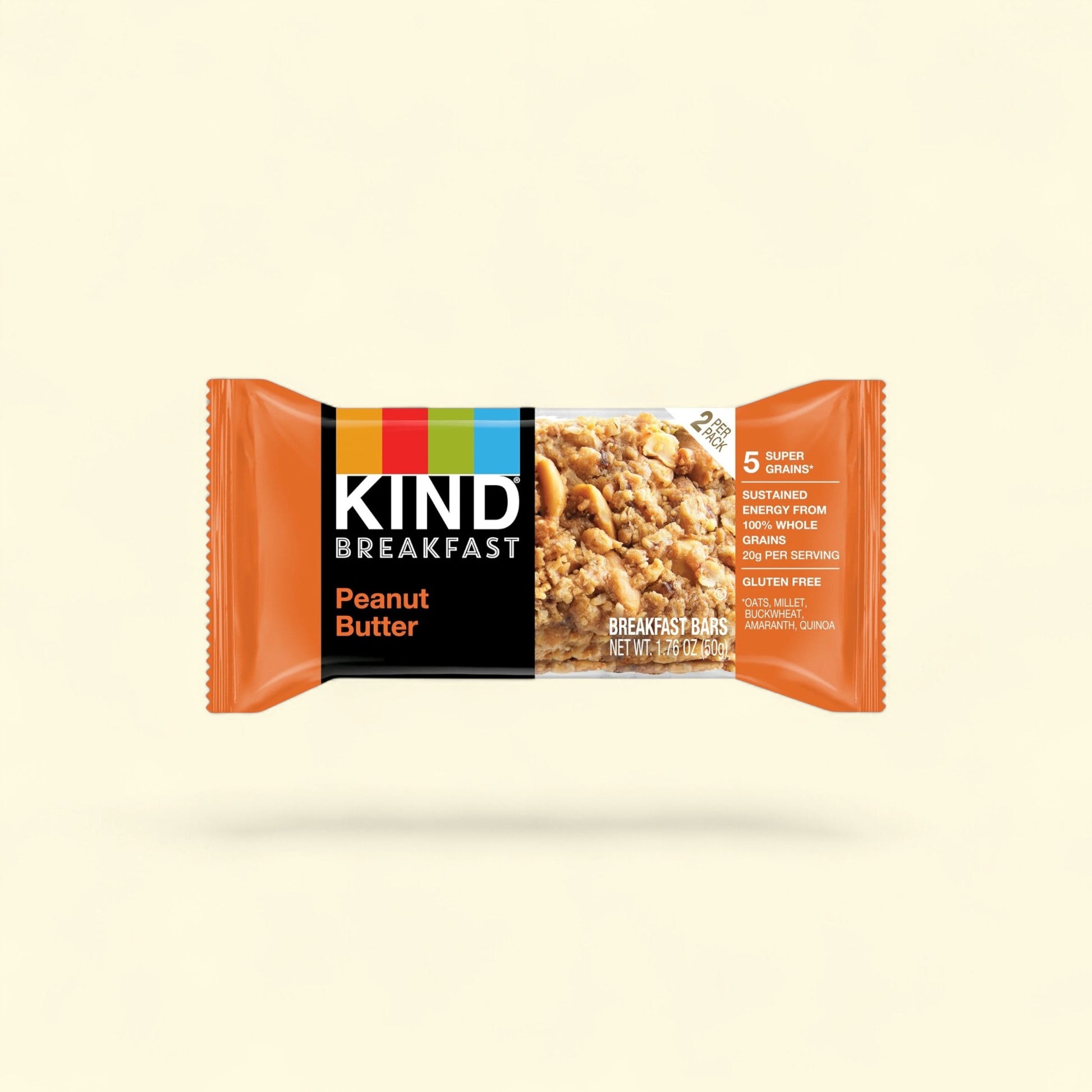 KIND Breakfast Peanut Butter Snack Bars, 1.76 oz, 12 Count — authentic US product shipped worldwide by Treatspree