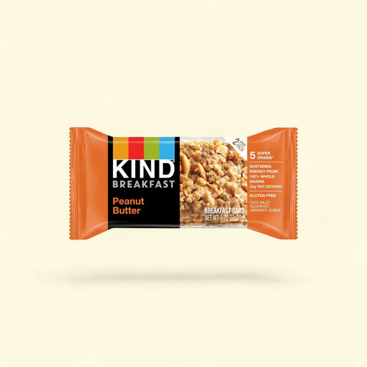KIND Breakfast Peanut Butter Snack Bars, 1.76 oz, 12 Count — authentic US product shipped worldwide by Treatspree