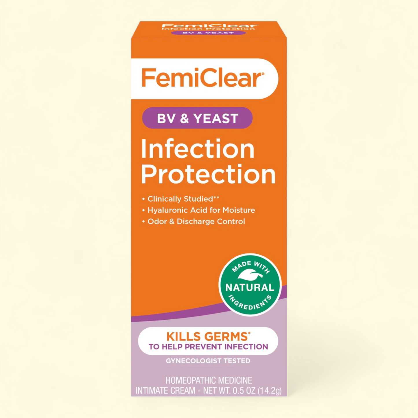 FemiClear Infection Protection Cream, 0.5 oz Tube