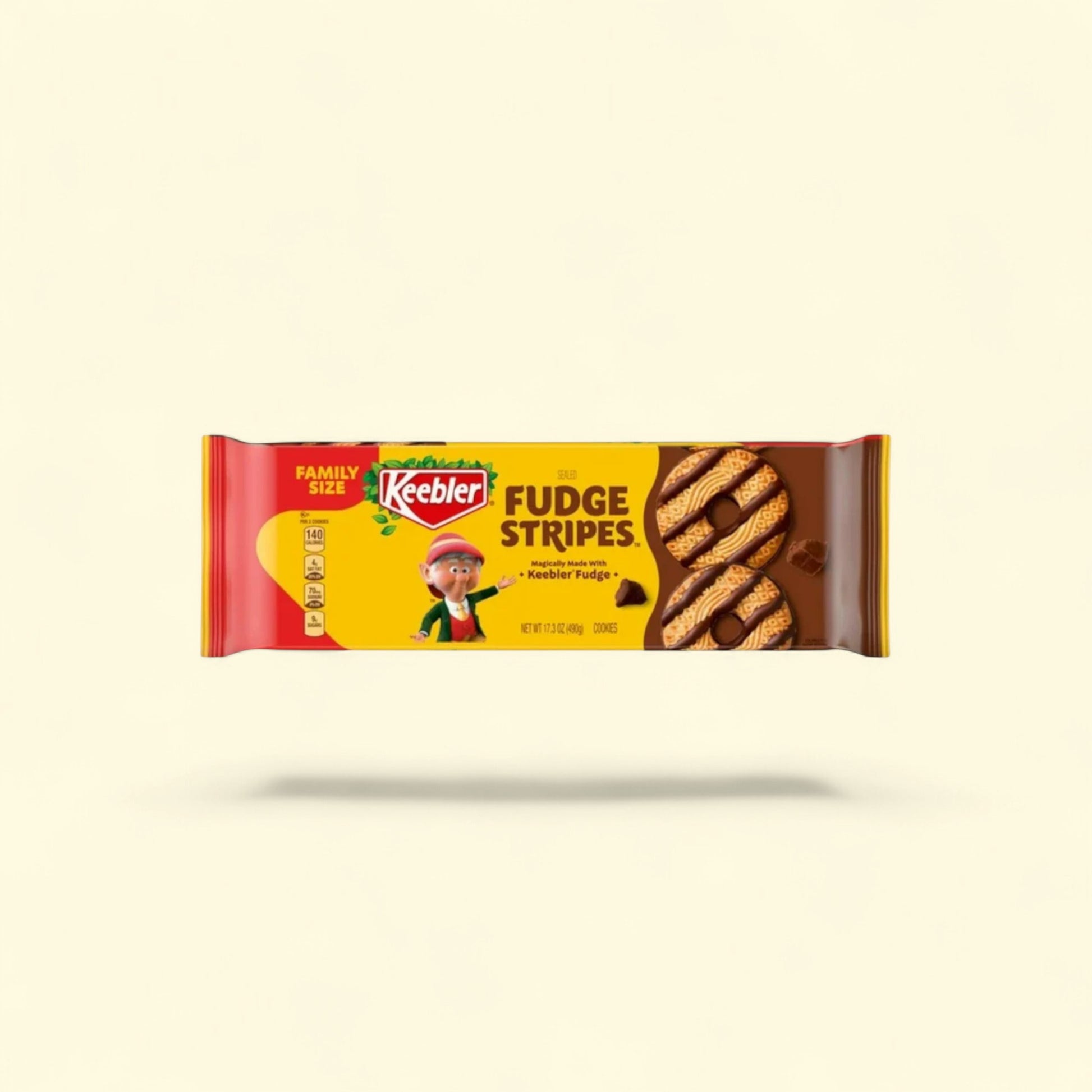 Keebler Fudge Stripes, Original Shortbread Cookies, Family Size 17.... — authentic US product shipped worldwide by Treatspree