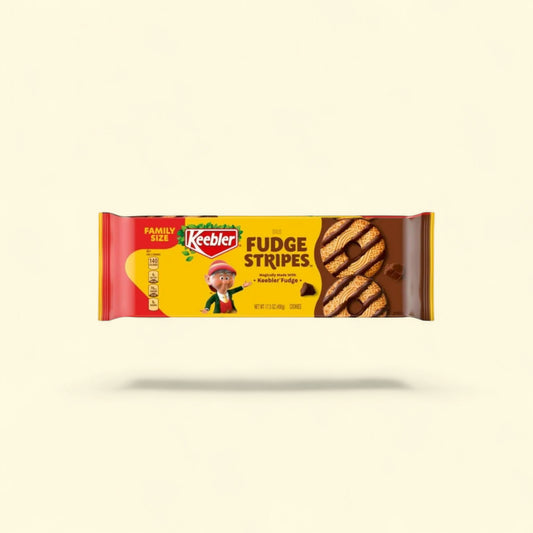 Keebler Fudge Stripes, Original Shortbread Cookies, Family Size 17.... — authentic US product shipped worldwide by Treatspree